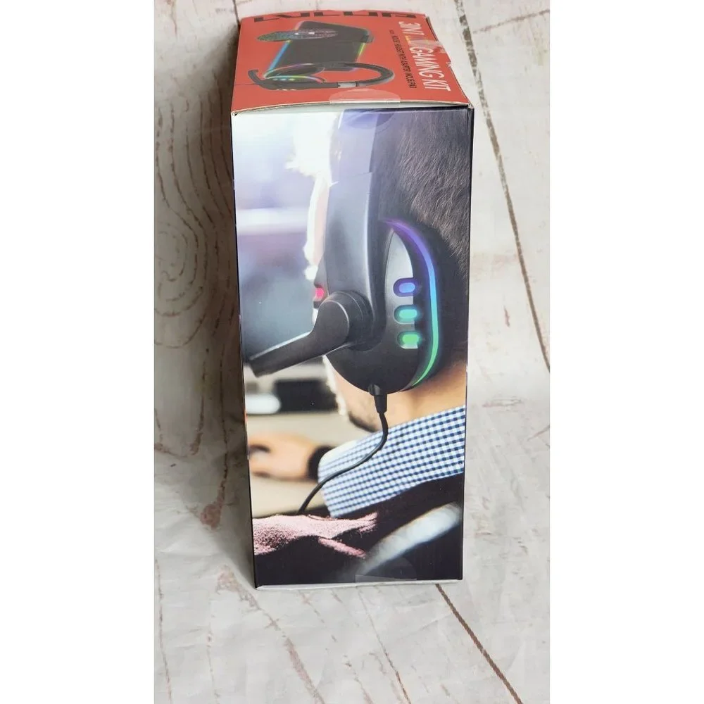 3-in-1 Universal LED Gaming Kit: Mouse, Headset Adapter & Mousepad